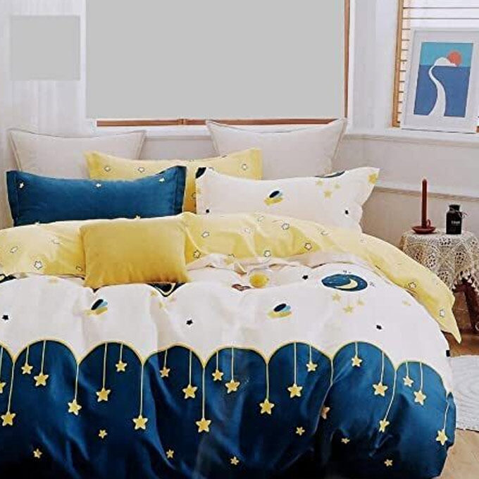 MADARKS Cotton Double Bedsheet with Two Pillow Covers